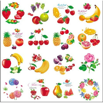 Fruit de bande dessinée de forme ronde fleur Design Iml, dans l&#39;étiquette de moule